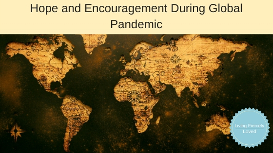 hope and encouragement during global pandemic | world map in brown and yellow