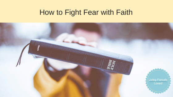 How to Fight fear with faith (man with bible)